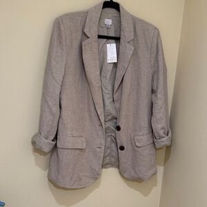 a new day Light Tan Women's business Casual Blazer Women’s Blazer Fully lined M